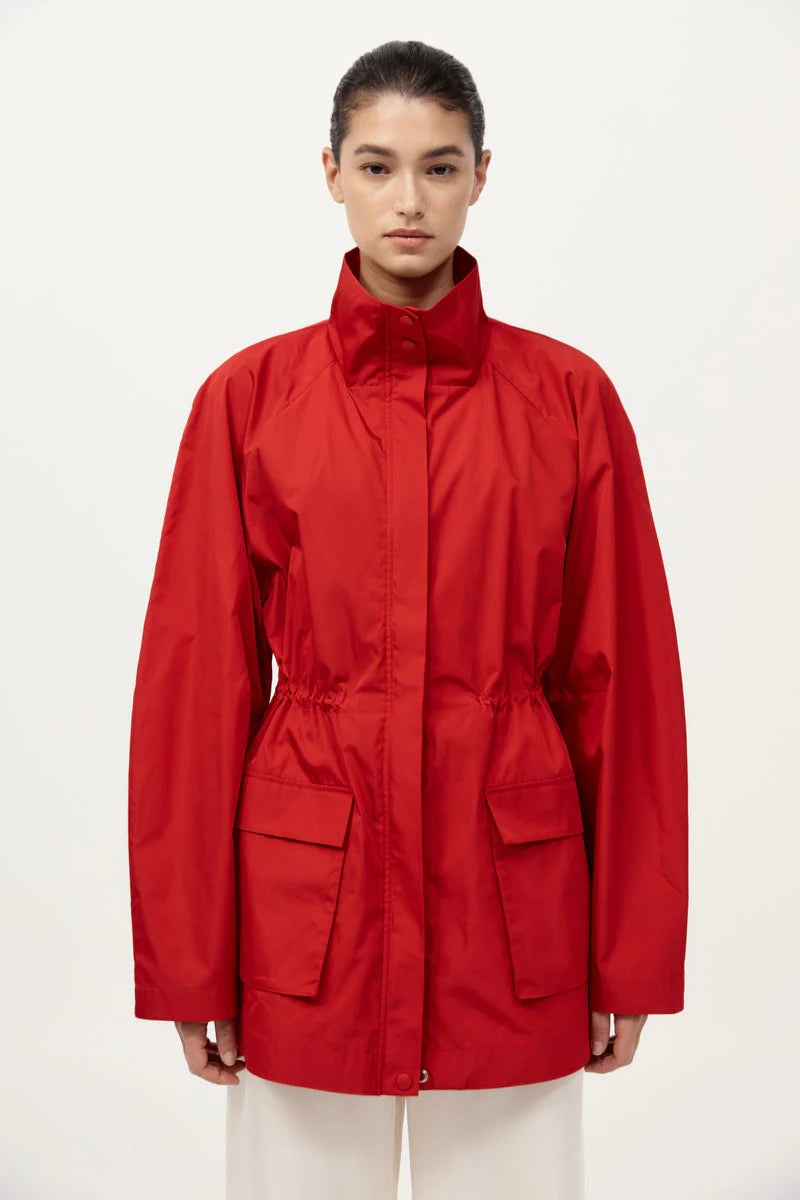St. Agni Paper Taffeta Parka - Red