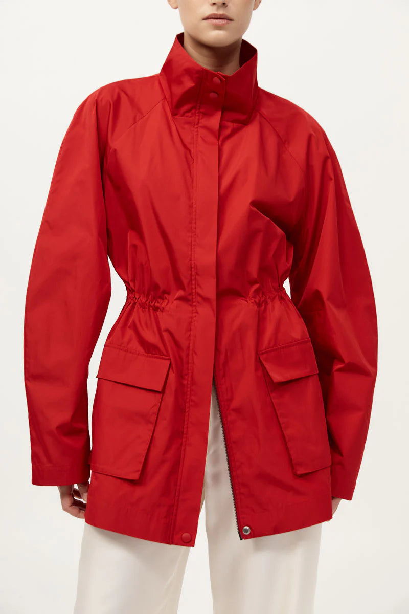 St. Agni Paper Taffeta Parka - Red