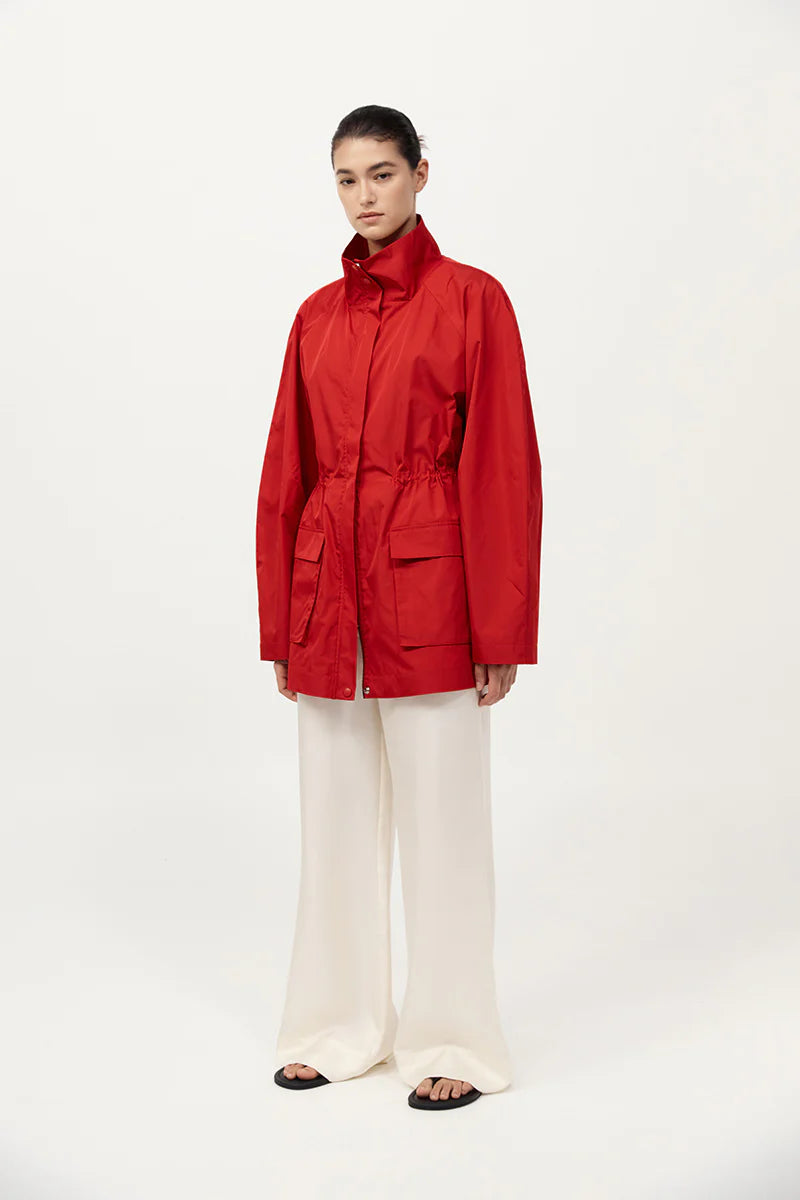 St. Agni Paper Taffeta Parka - Red