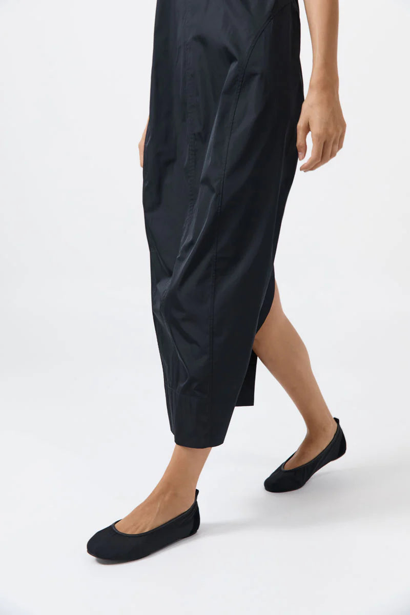 St. Agni Satin Ballet Flat - Black