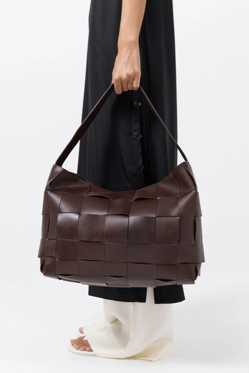 St. Agni Woven Large Tote - Chocolate