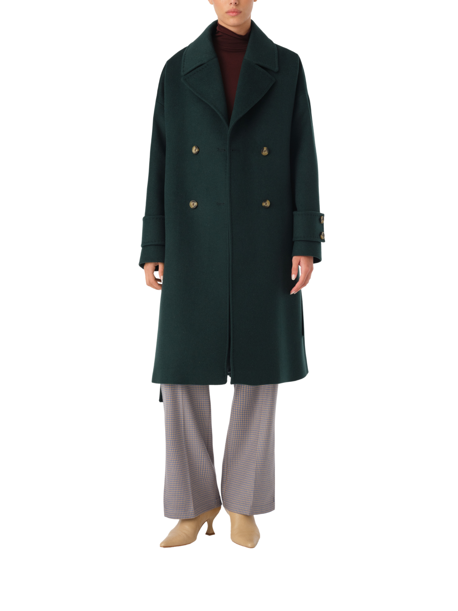 Malej Wool Green Coat