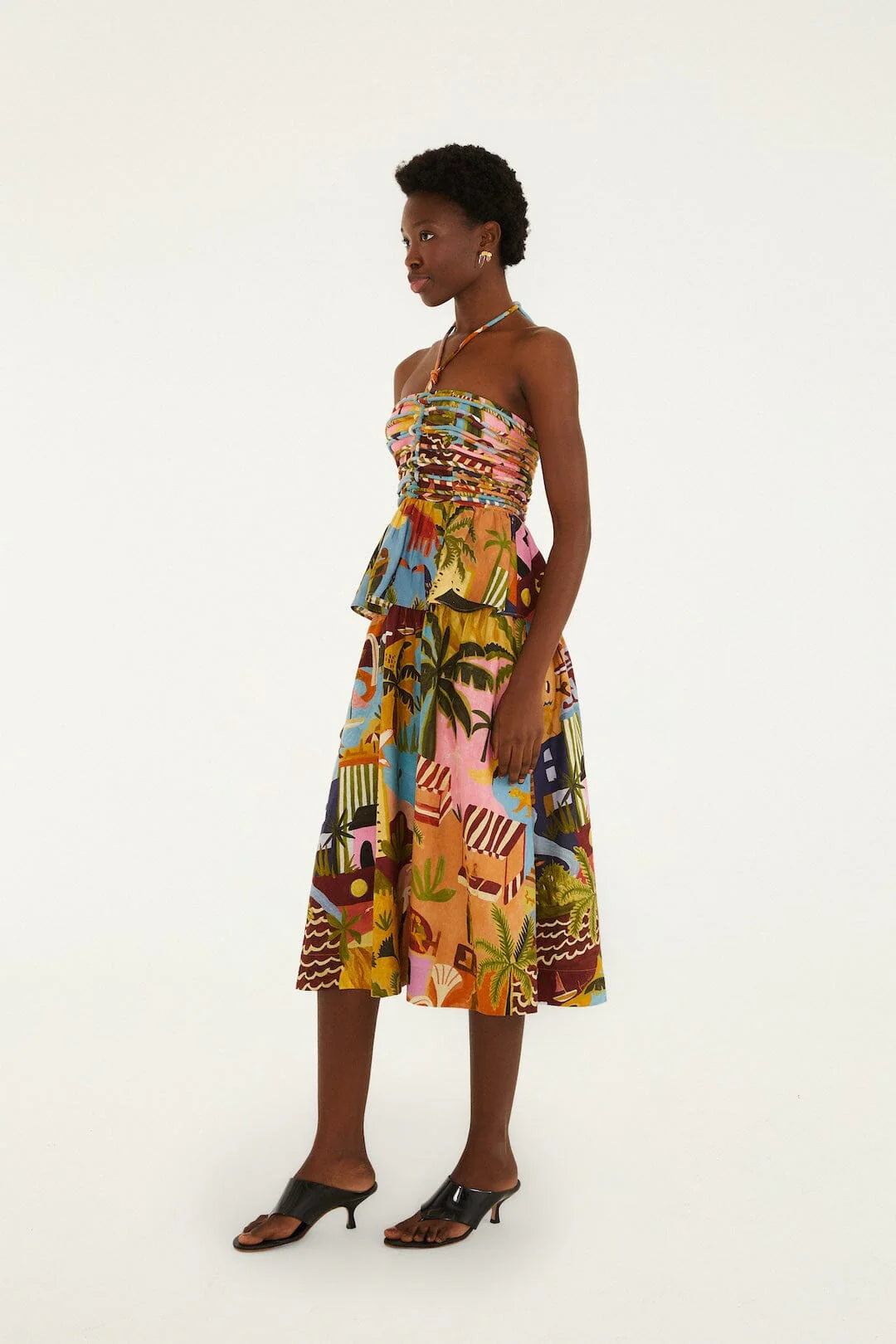 Farm Rio Multicolor Tropical Dress