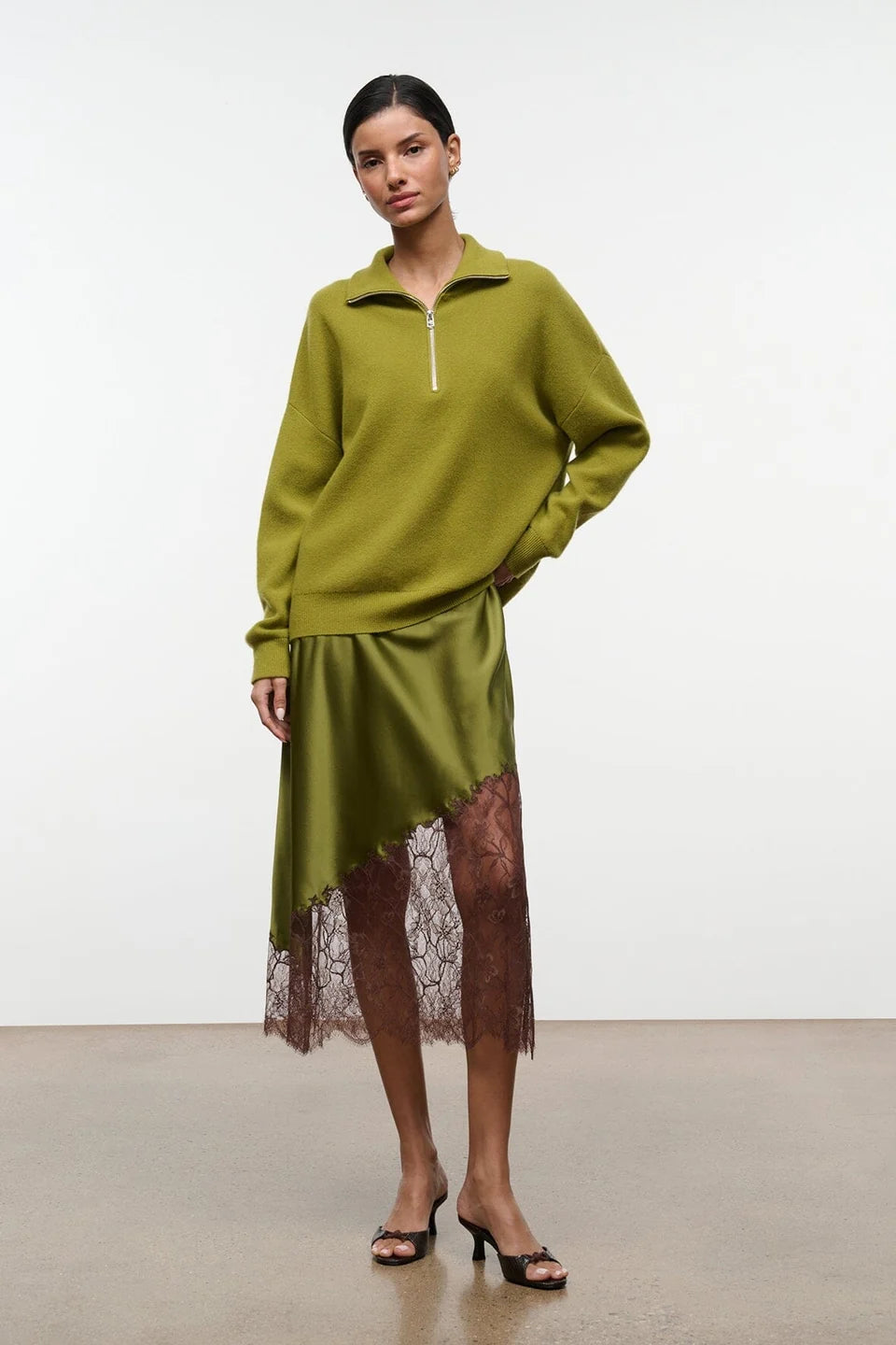 Staud Brynn Mule Espresso Snake