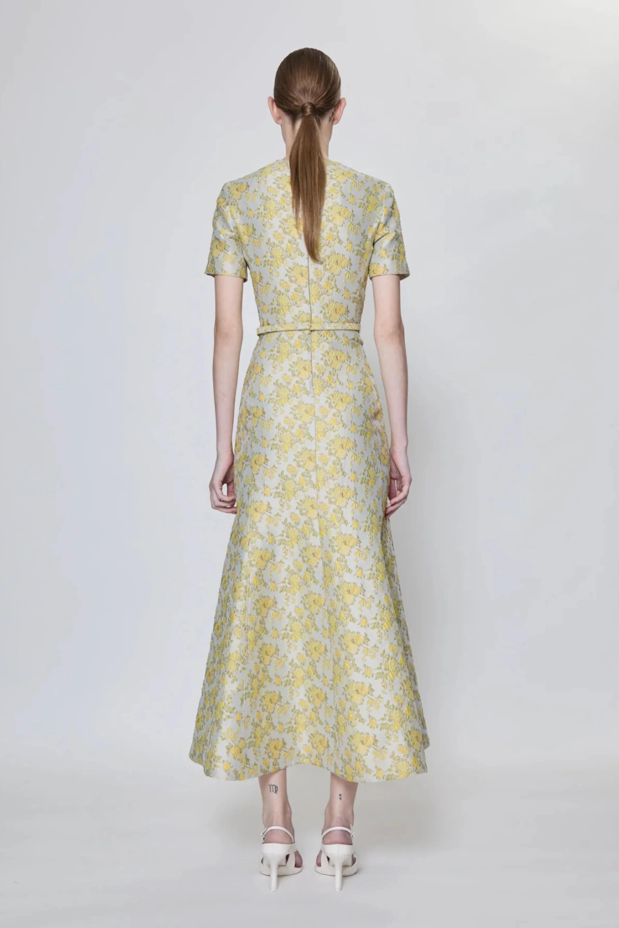 Simkhai Caraline Jacquard Midi Dress Buttercream