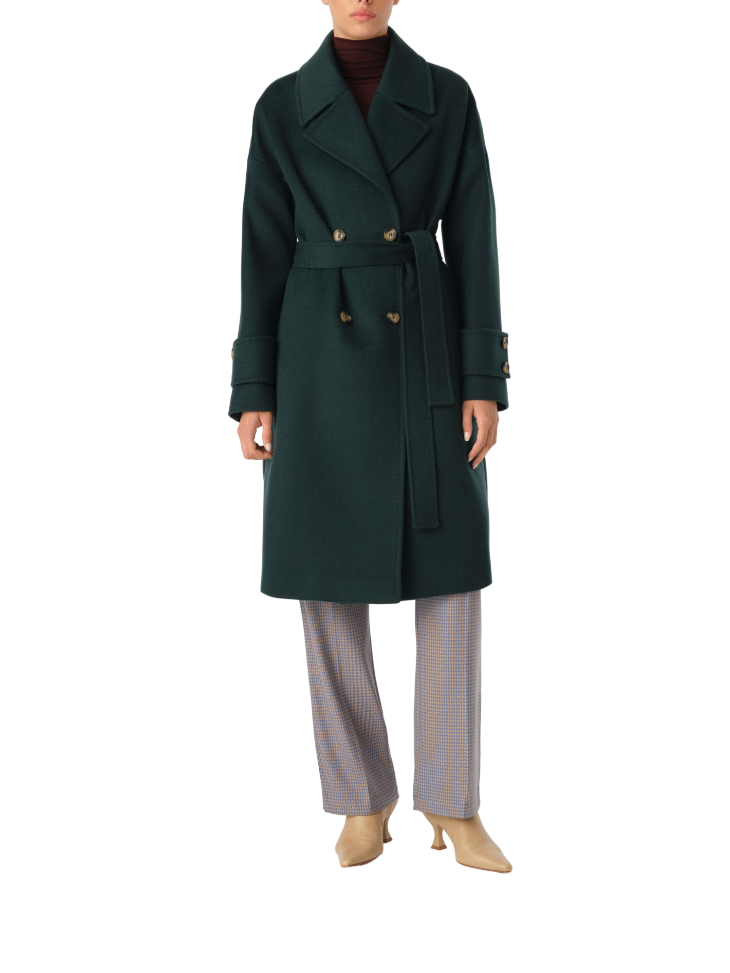 Malej Wool Green Coat