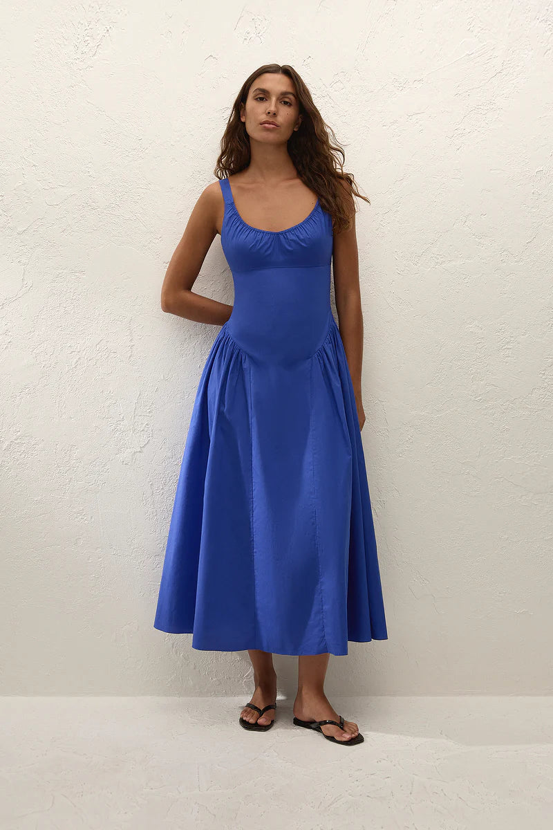 Faithfull Marcella Midi Dress Cobalt Blue