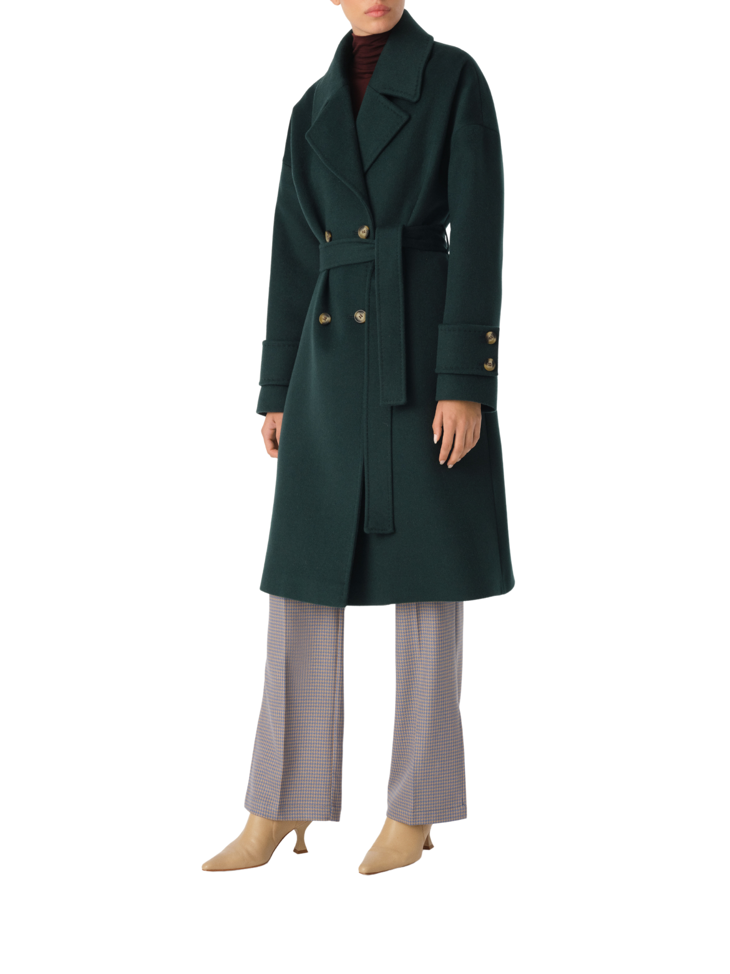 Malej Wool Green Coat