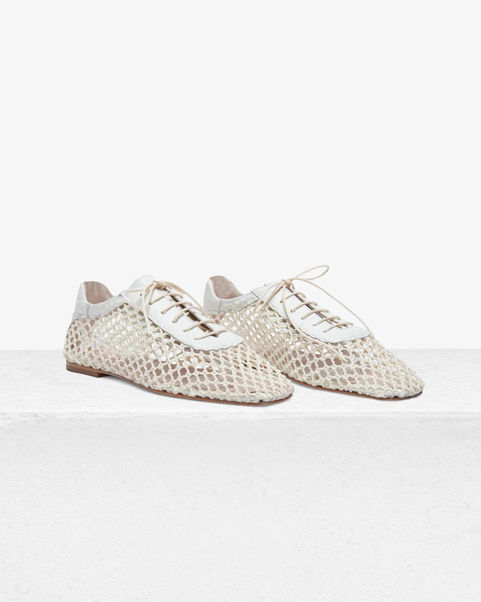 Andrea Gomez Antonia  Mesh Flats Off White