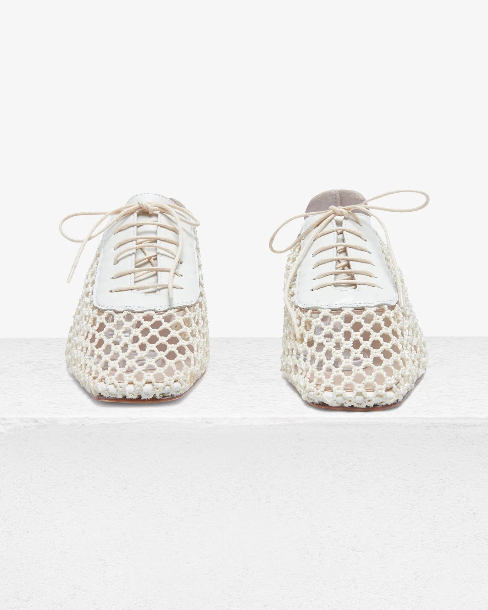 Andrea Gomez Antonia  Mesh Flats Off White