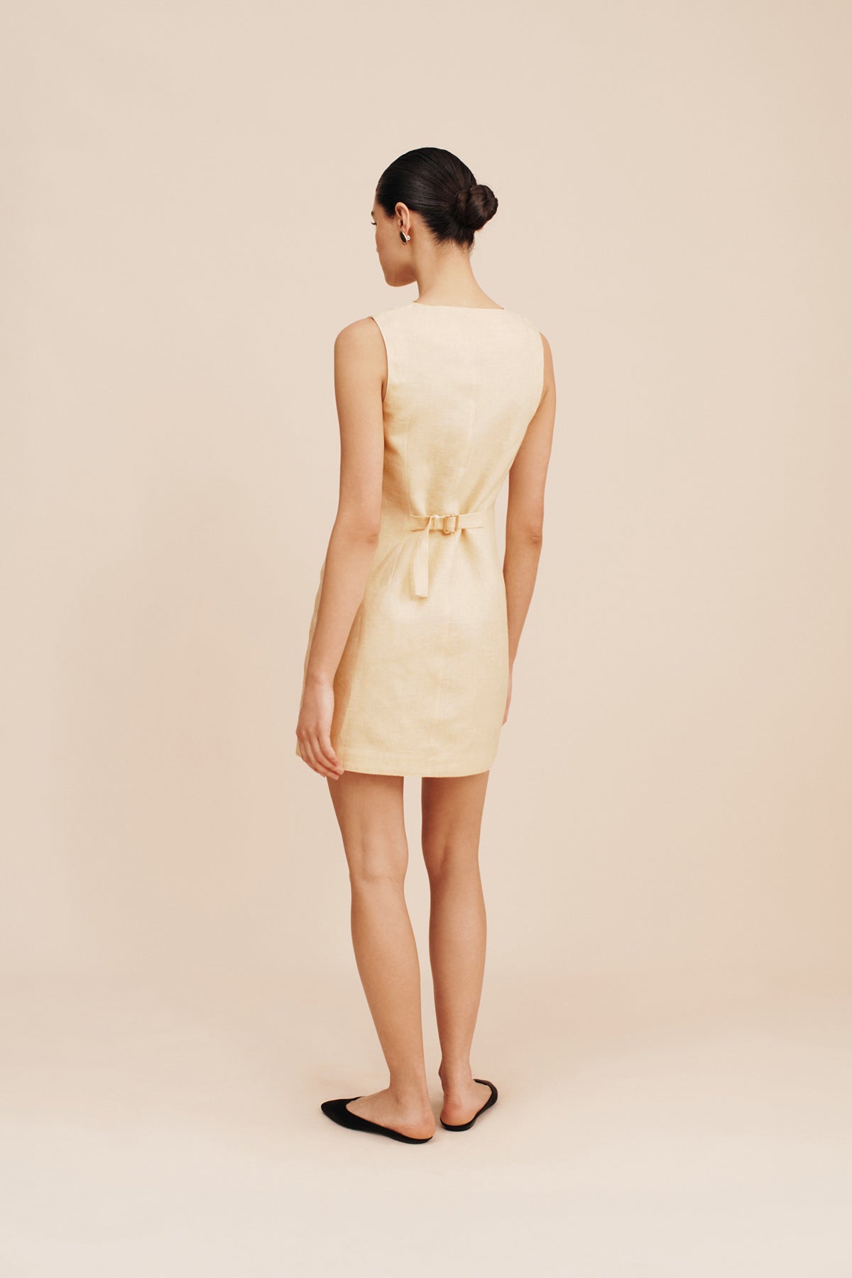 Posse Emma Button Down Mini Dress Dusty Citron