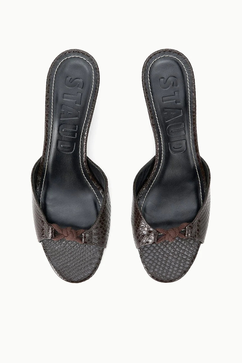 Staud Brynn Mule Espresso Snake