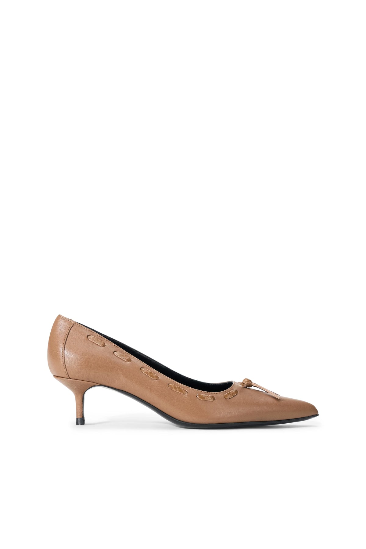Staud Sebastian Kitten Heel Pump - Husk