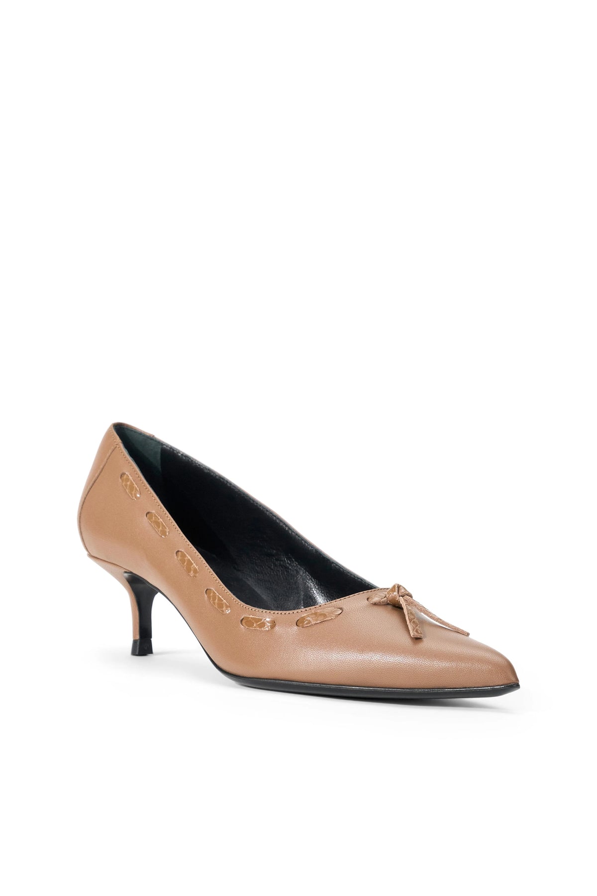 Staud Sebastian Kitten Heel Pump - Husk