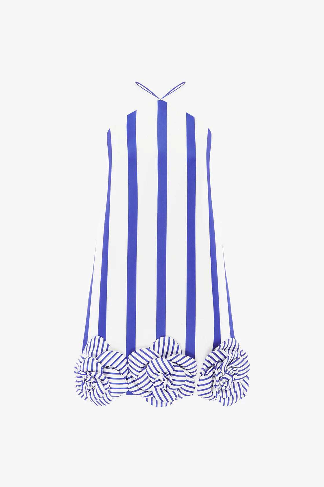 Leo Lin Suzy  Striped Halterneck Mini Dress