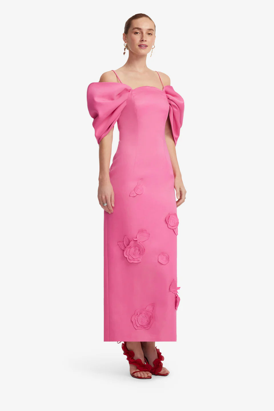Leo Lin Arabella Appliqué Maxi Dress