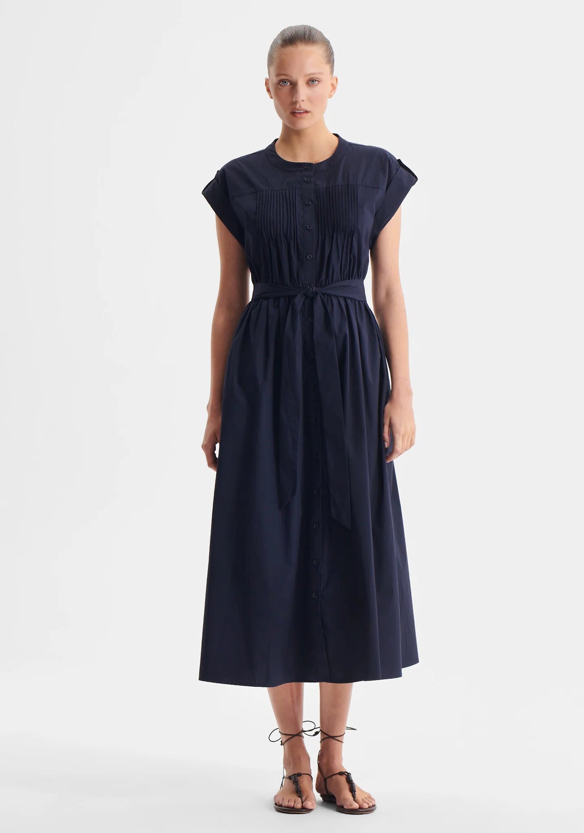Morrison Romy Shirt Dress- Navy