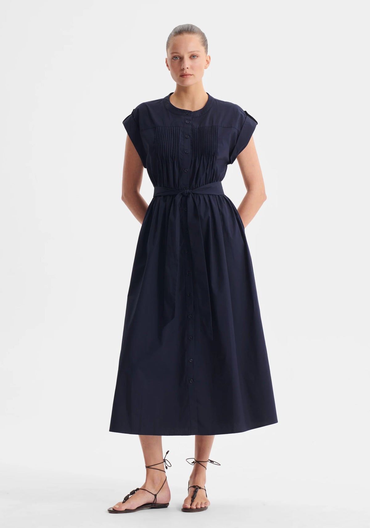 Morrison Romy Shirt Dress- Navy