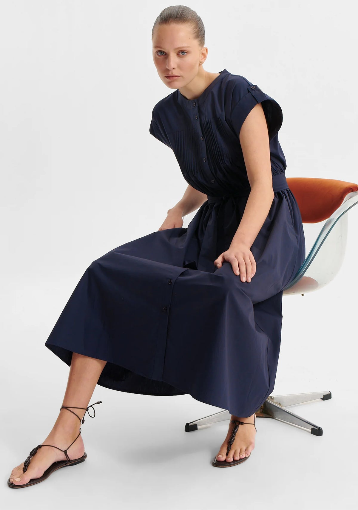 Morrison Romy Shirt Dress- Navy