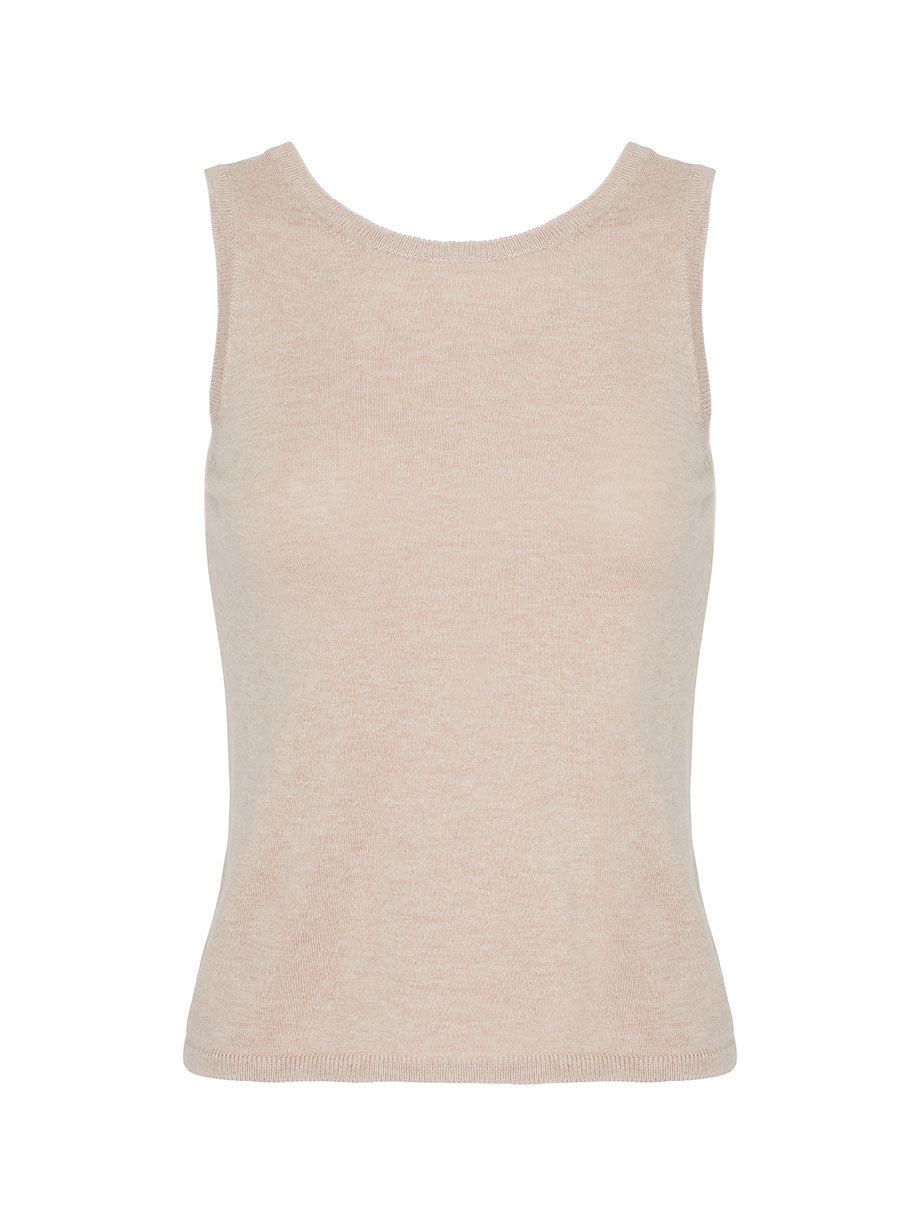 PAMPA Alpaca cotton tank top oat