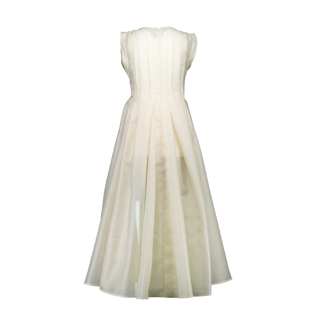 Hagahi Pleated Long Dress Ivory