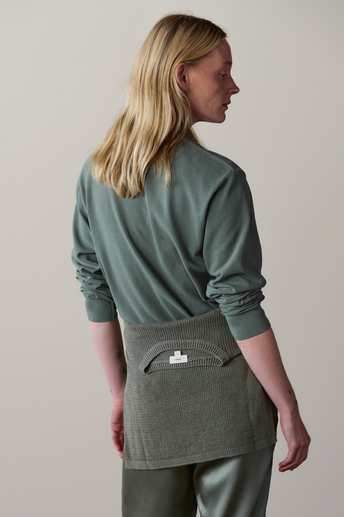Donni Pique Longsleeve Polo - Sage