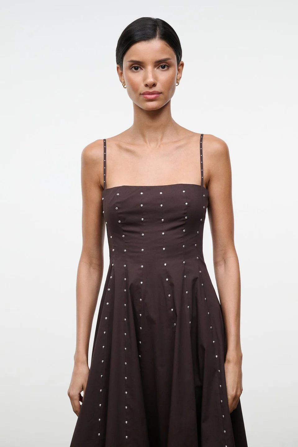 Staud Wylie Dress - Earth Studs