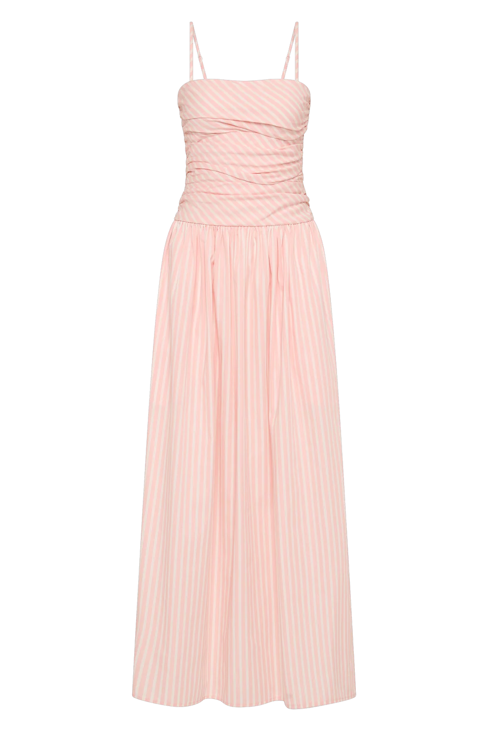 Faithfull The Brand Portlligat Maxi Dress Carmen Stripe Peony White