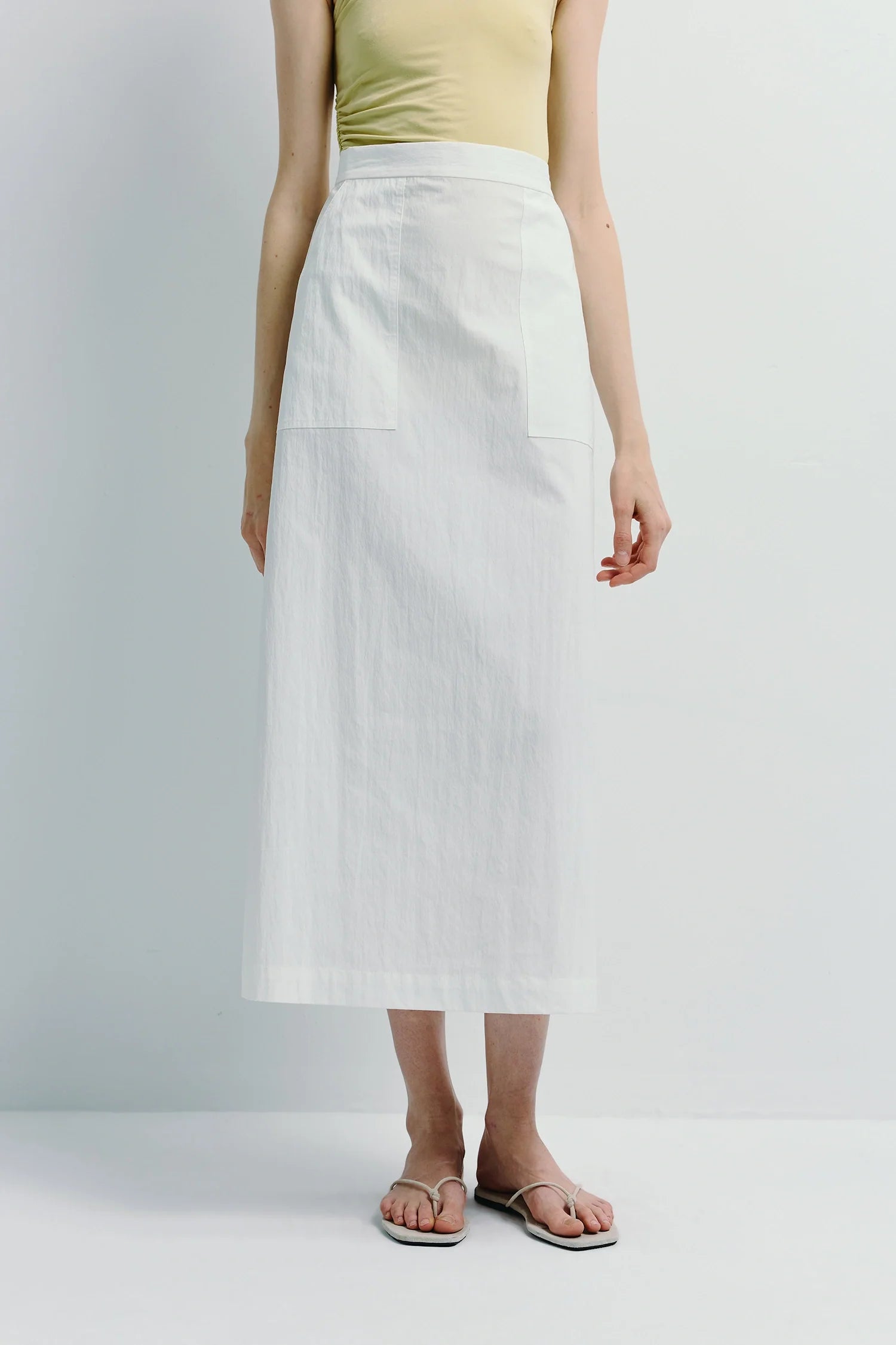 Rue Sophie Savoie Crinkled Poplin Skirt