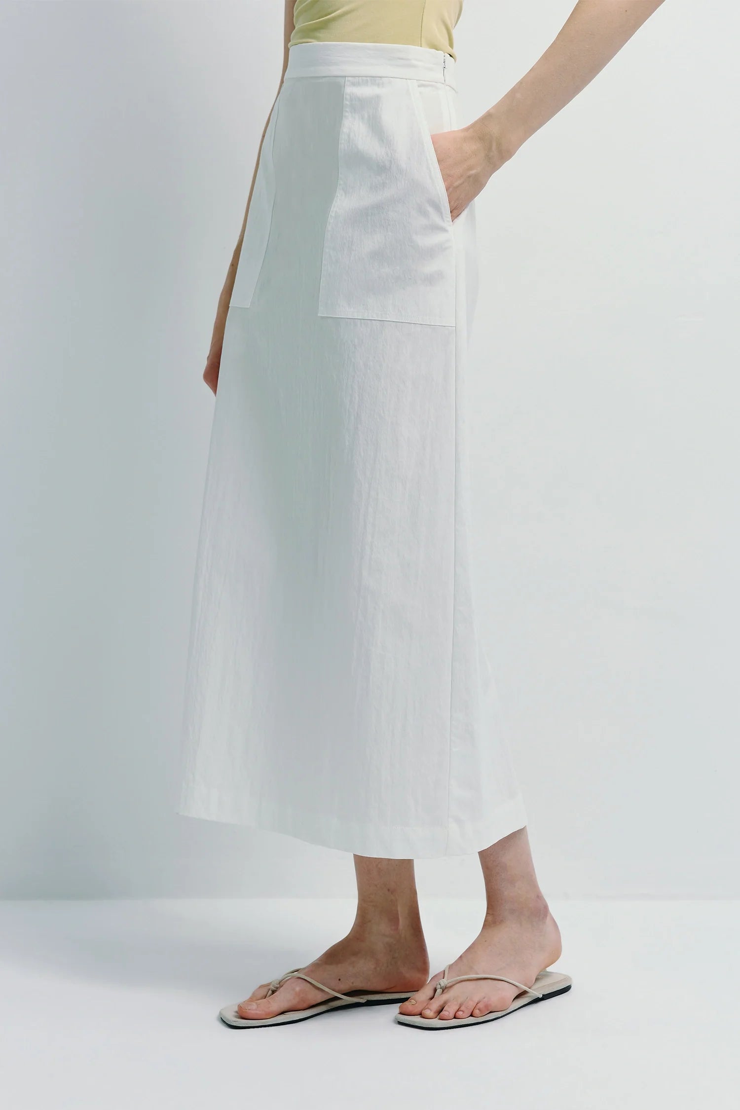 Rue Sophie Savoie Crinkled Poplin Skirt