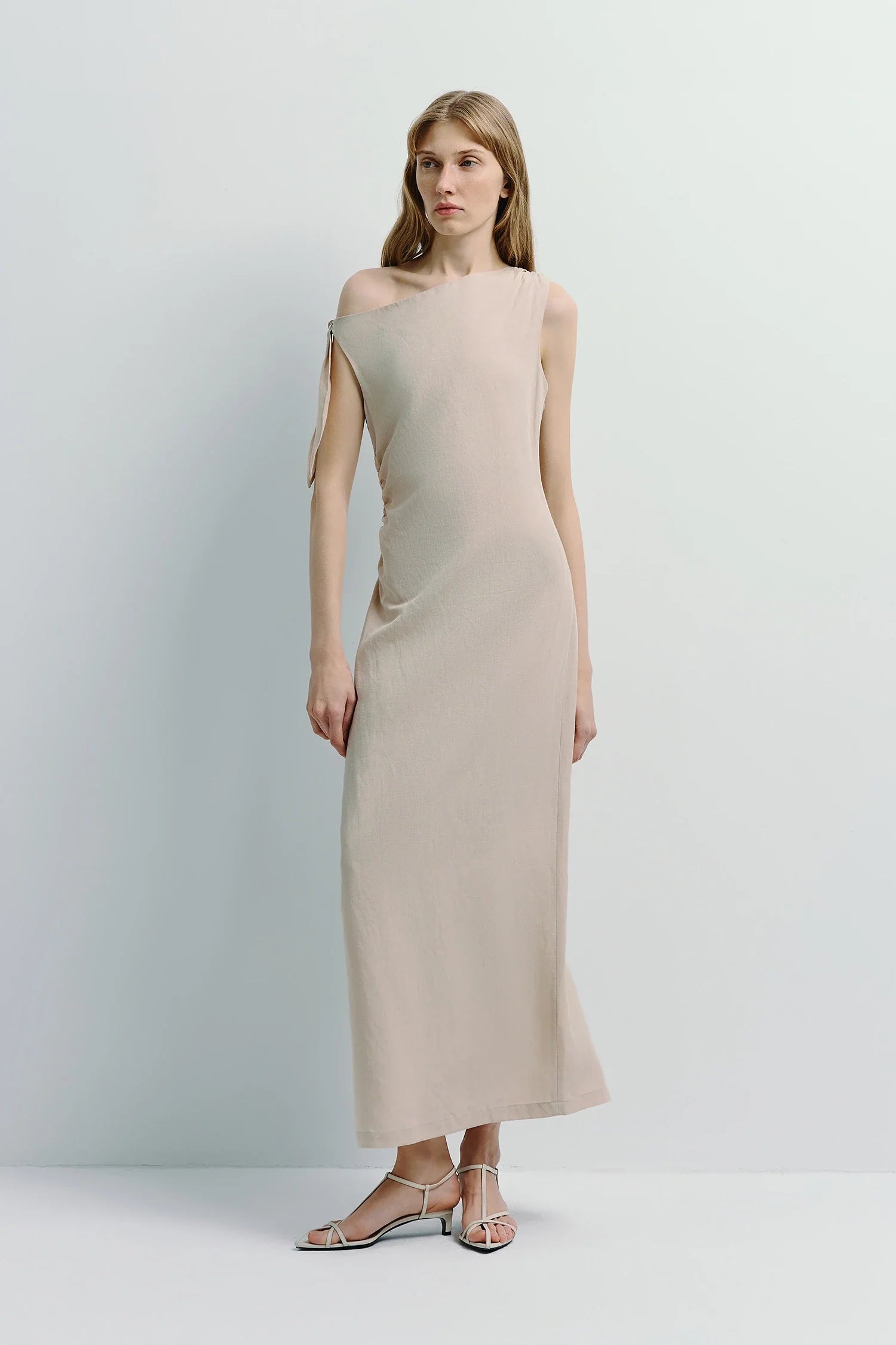 Rue Sophie Papillon Tie Off Shoulder Dress