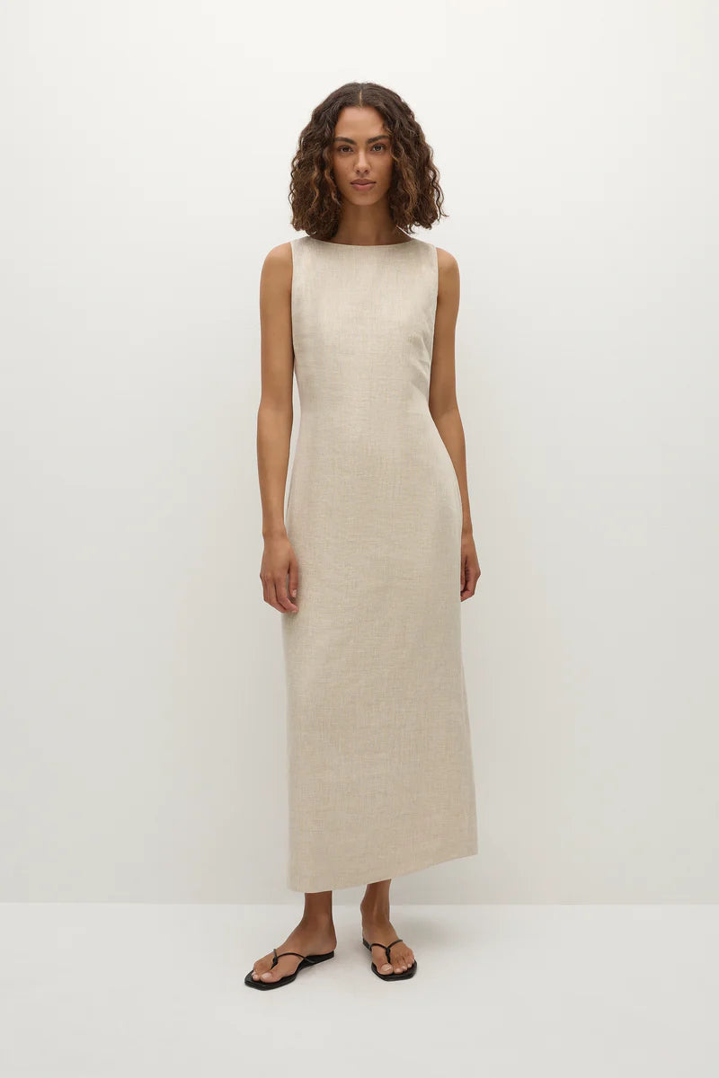 Faithfull Taylor Midi Dress Natural
