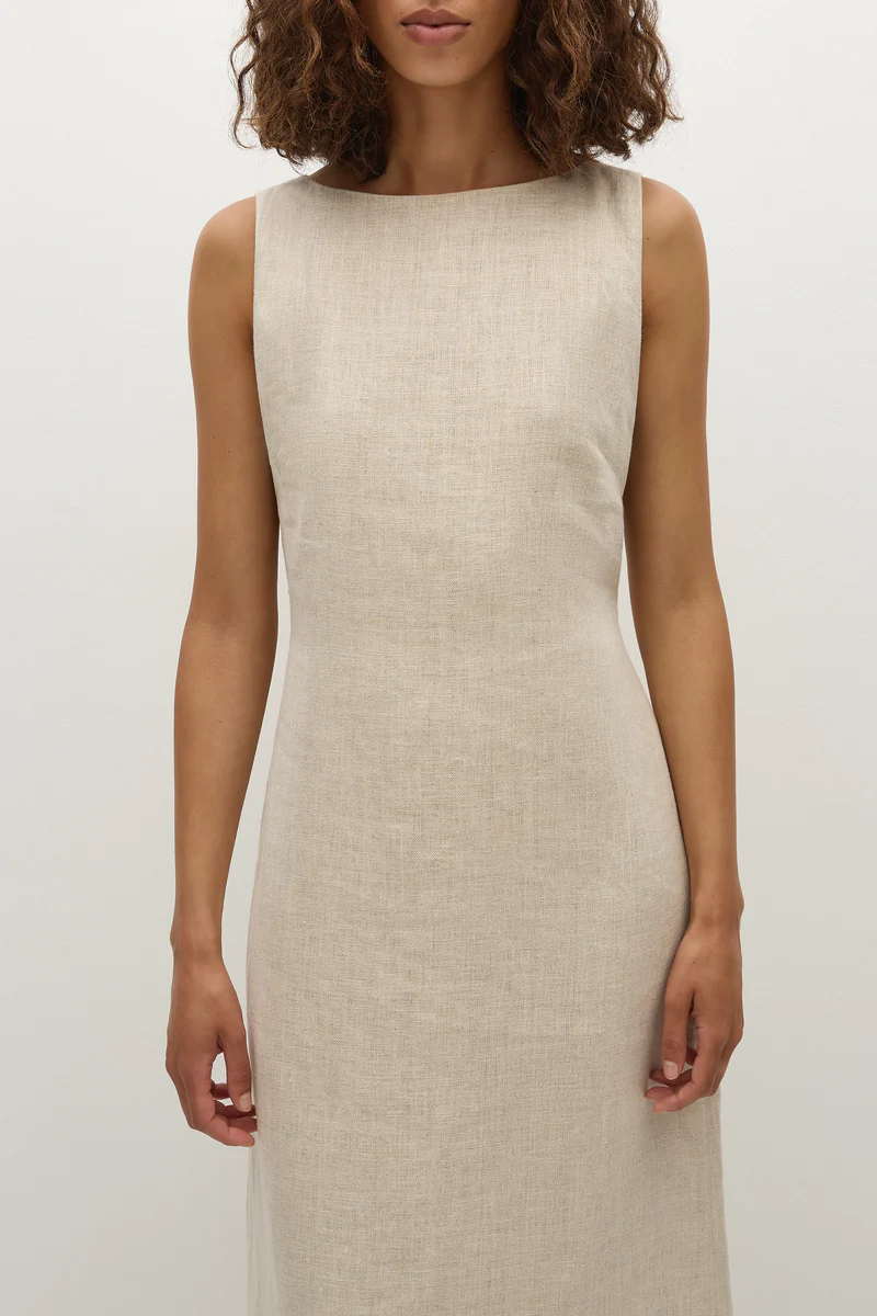 Faithfull Taylor Midi Dress Natural
