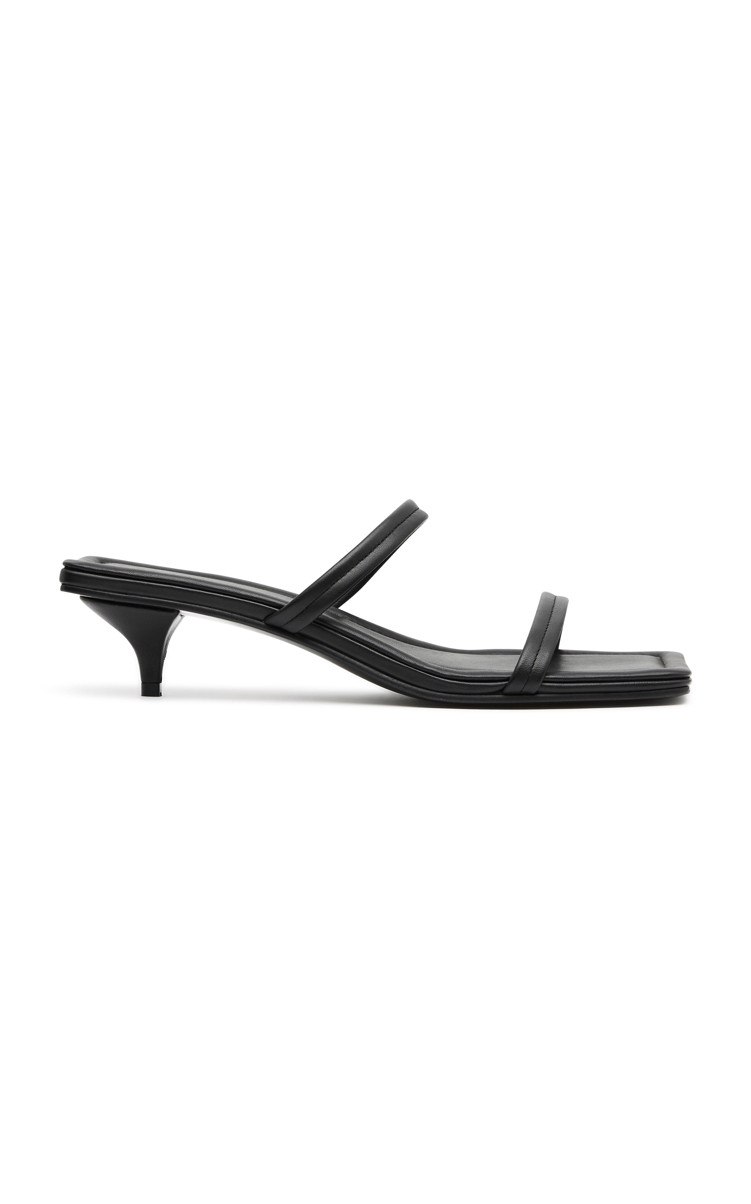 St. Agni Fine Strap Kitten Heel - Black