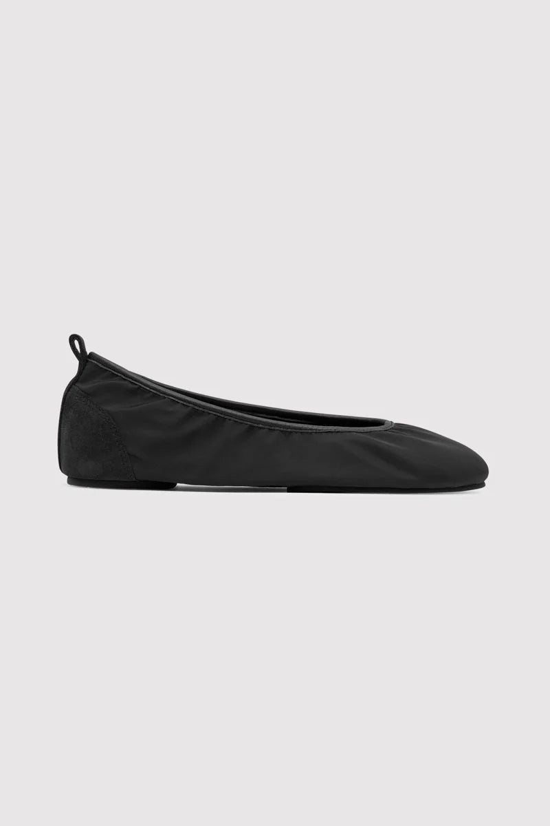 St. Agni Satin Ballet Flat - Black