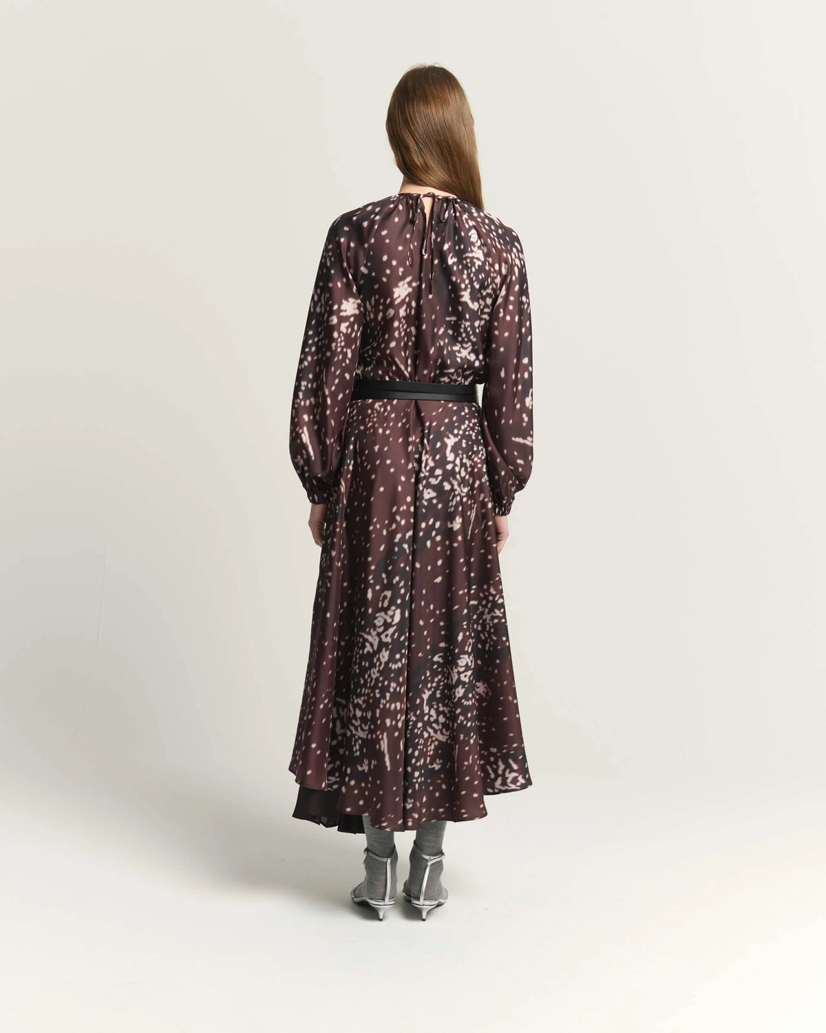 Beatrice B Printed Silk Midi Dress