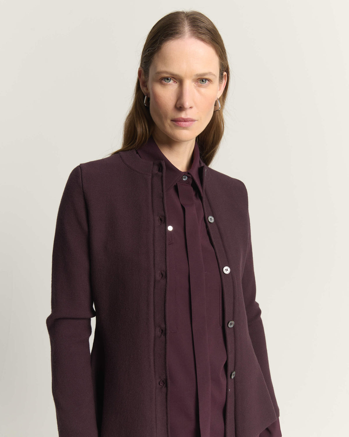 Beatrice B Cardigan - Aubergine