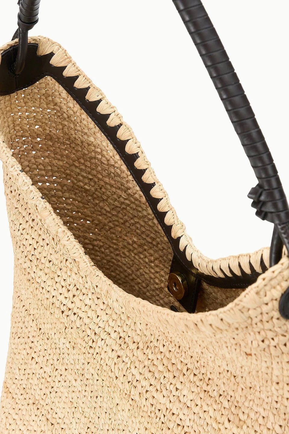 Staud Lani Large Raffia Bucket Bag