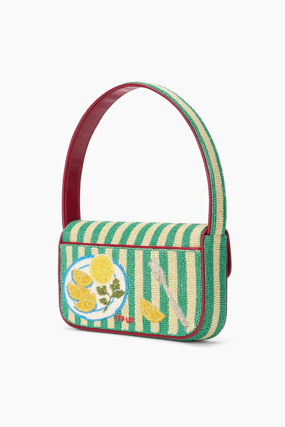 Staud Tommy Beaded Bag Lobster