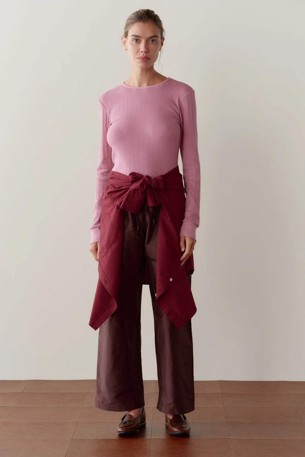 Donni Silk Taffeta Cargo Pant - Espresso