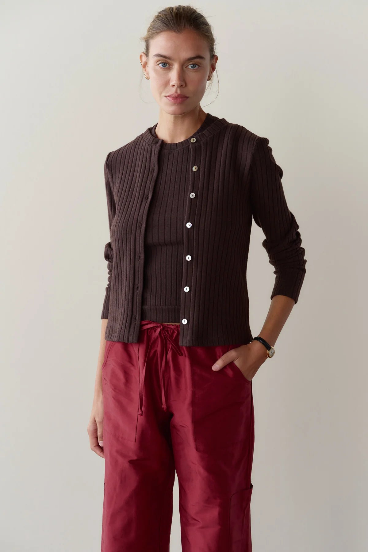 Donni Sweater Rib Cardigan