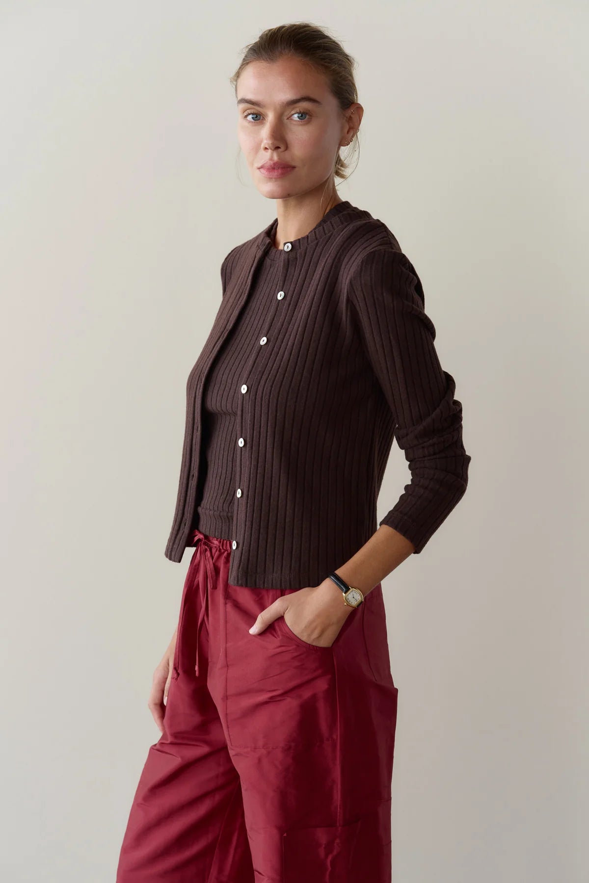 Donni Sweater Rib Cardigan