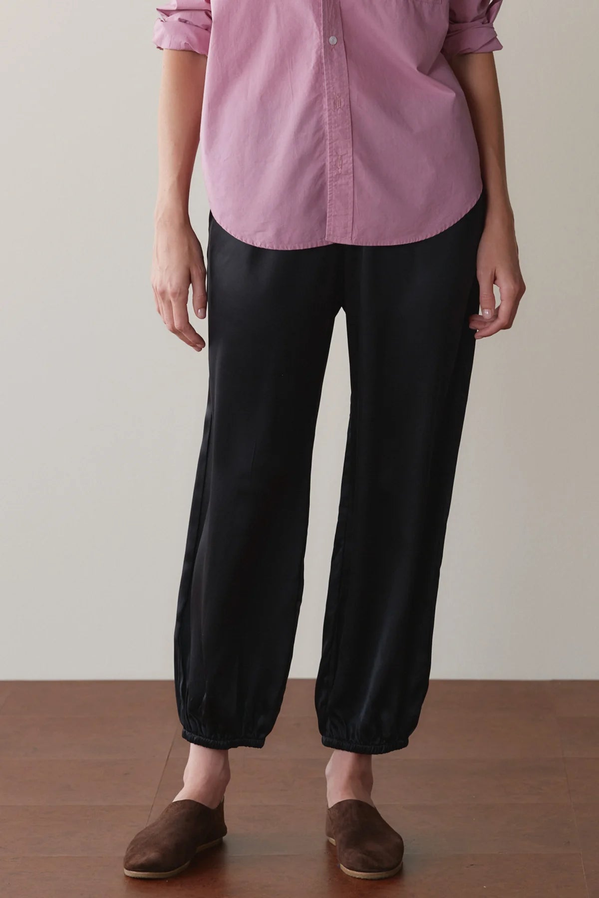 Donni Silk Ballon Pant - Black