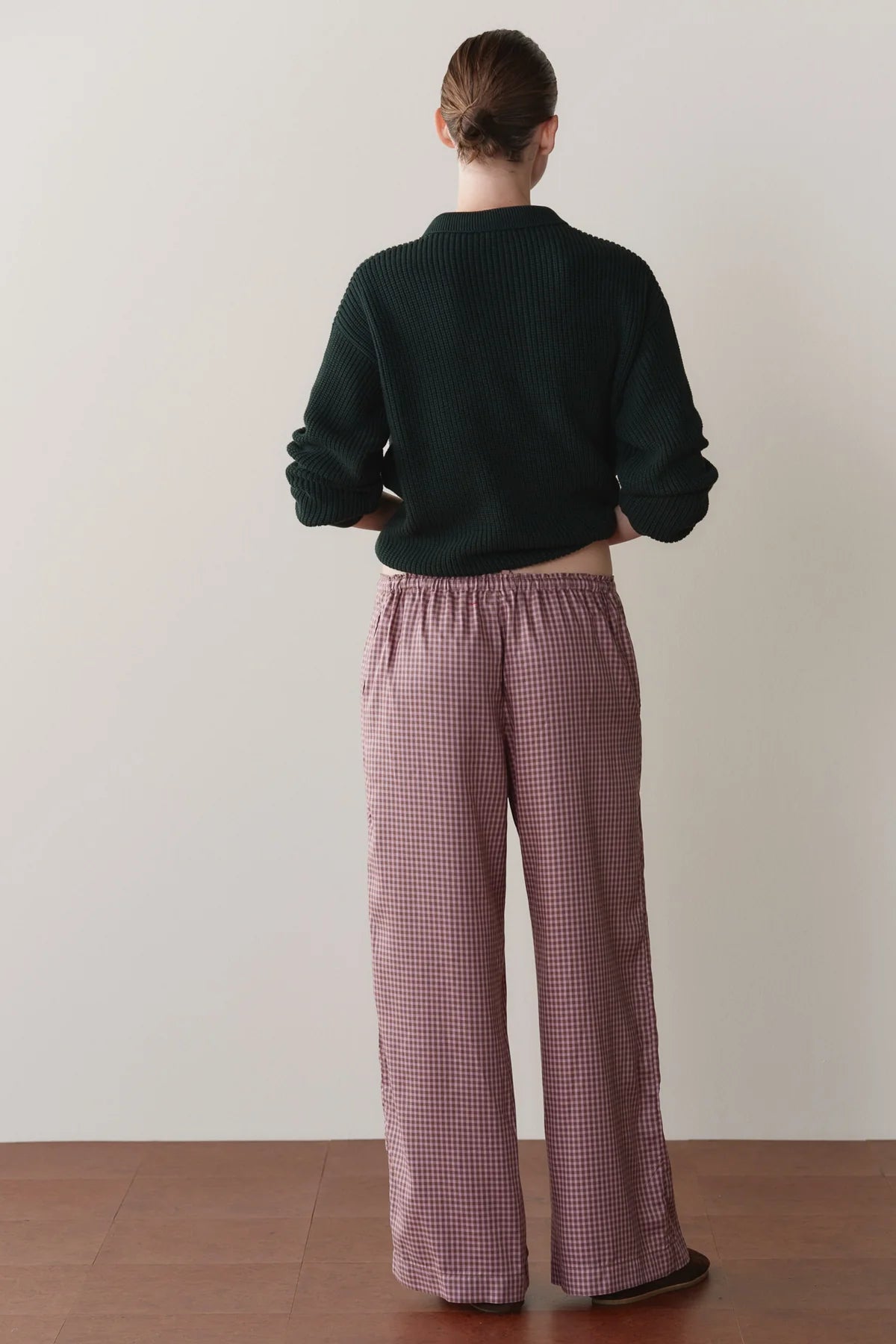 Donni Tencel Plaid Tie Pant