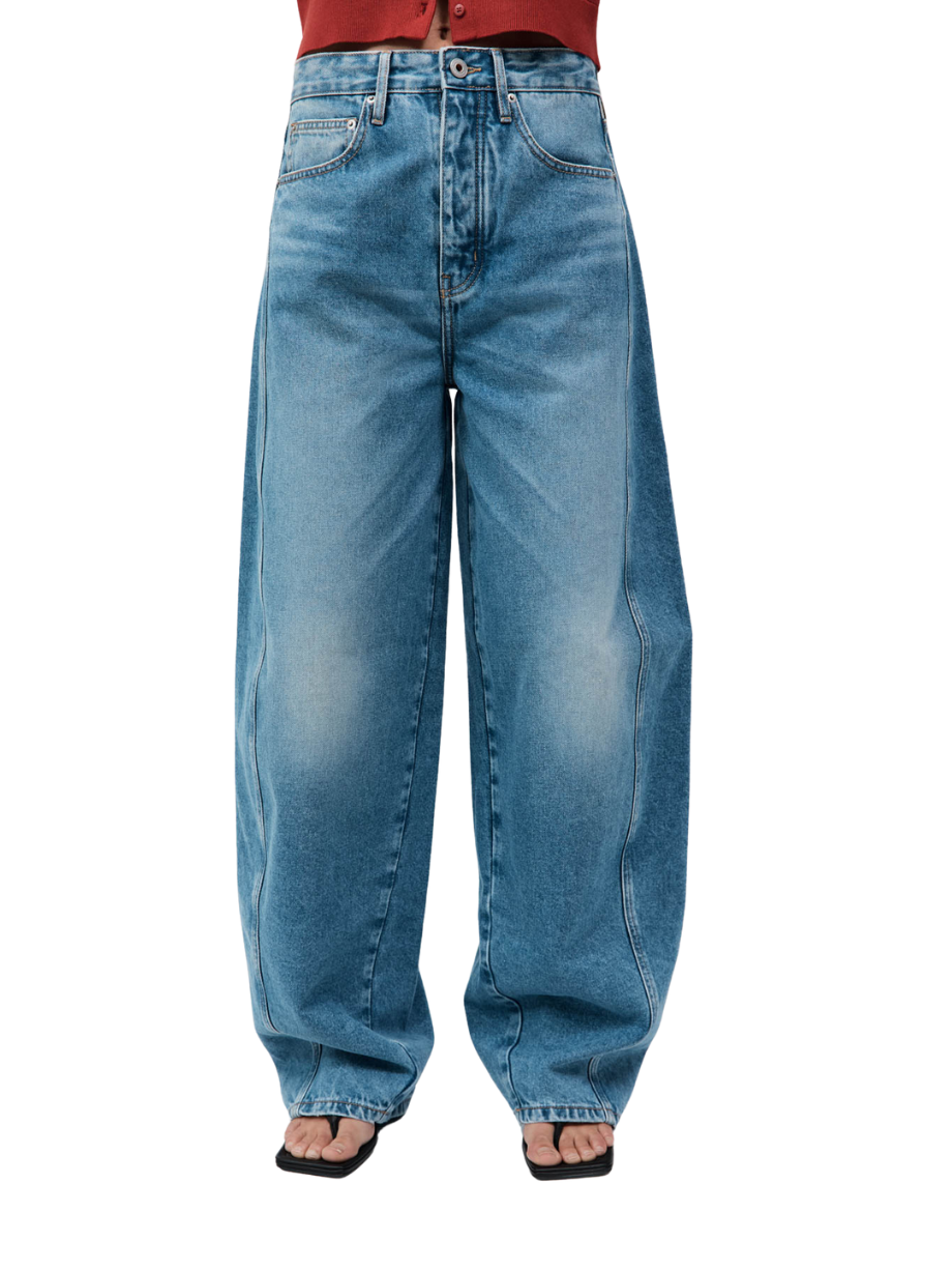 St. Agni Mid Rise Ballon Jeans 90s Blue