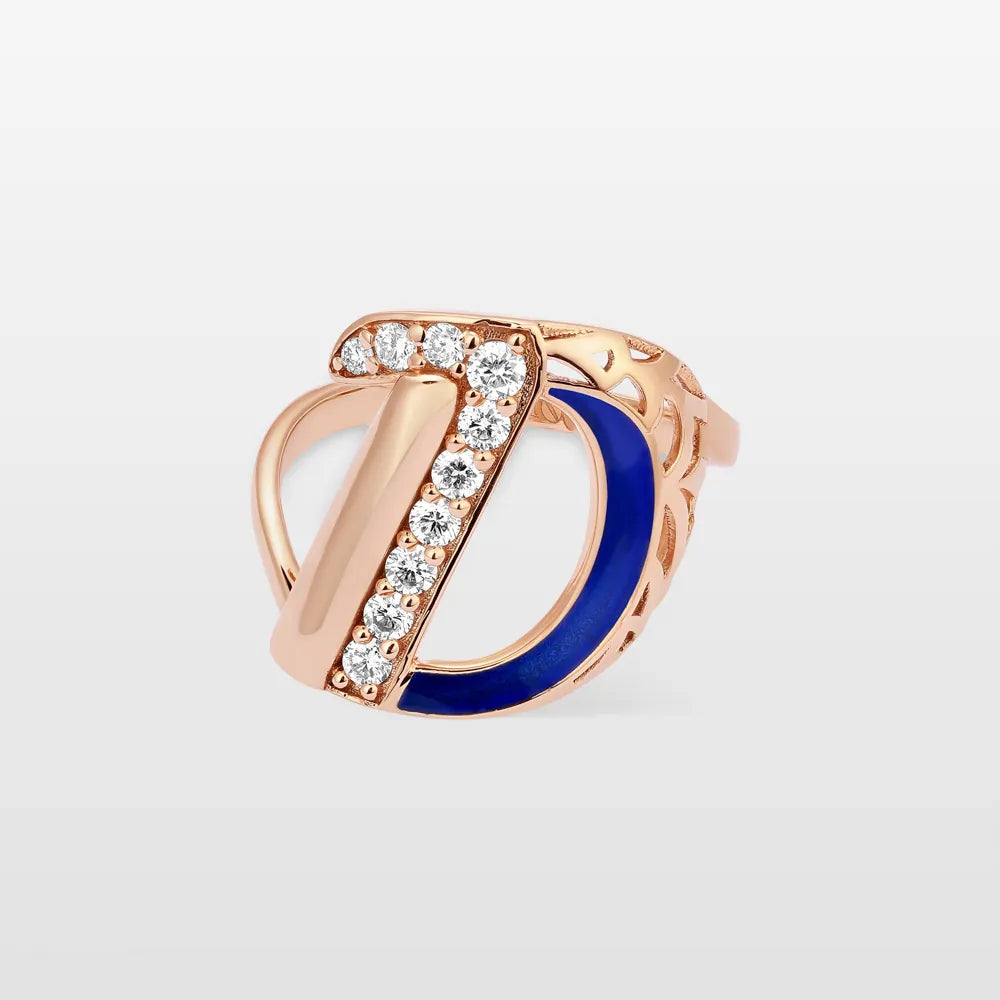 Maveroc Retro Diamond Letter Ring