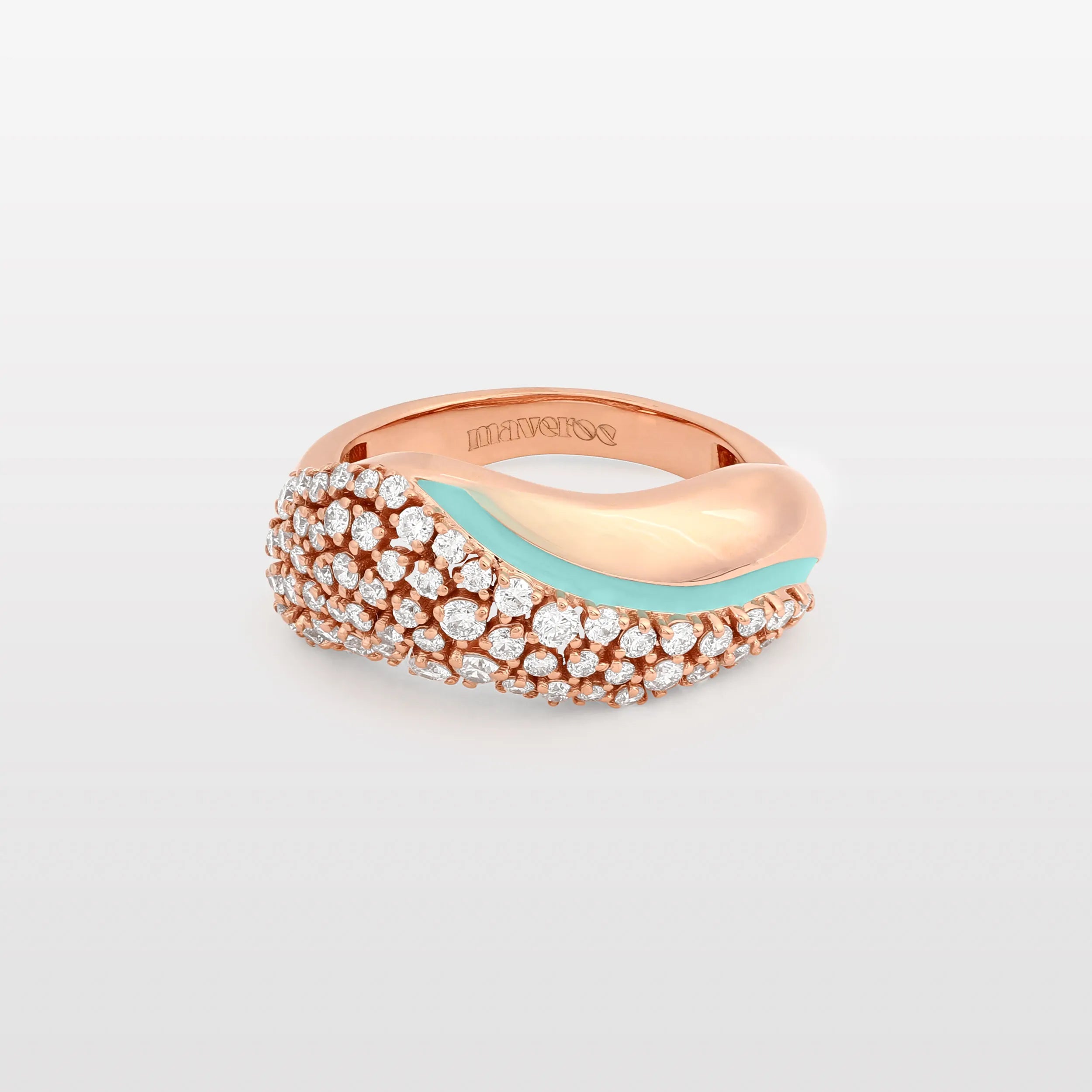 Maveroc Waves Diamond & Enamel Ring