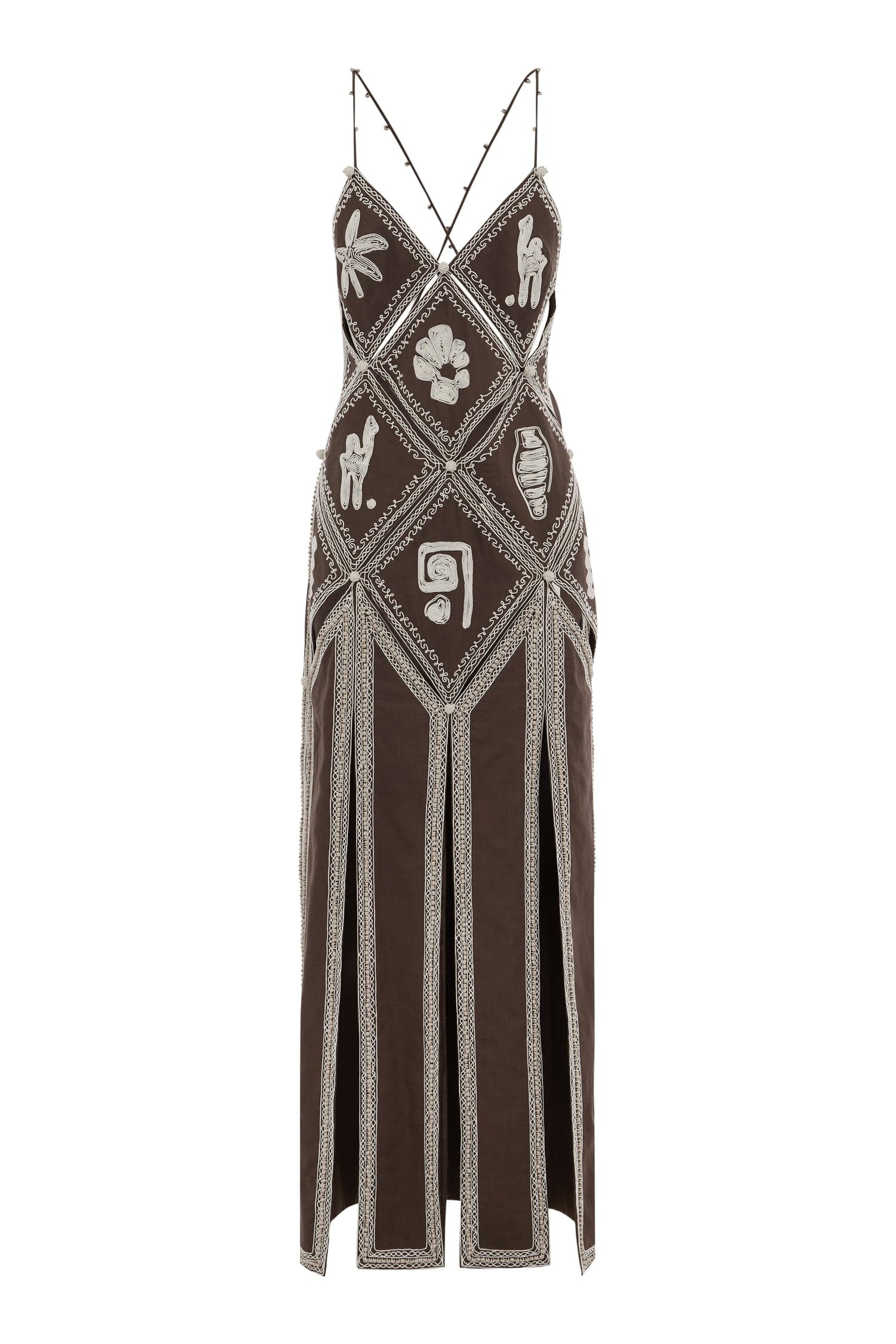 Alemais Leandra Corded Slip Midi Dress