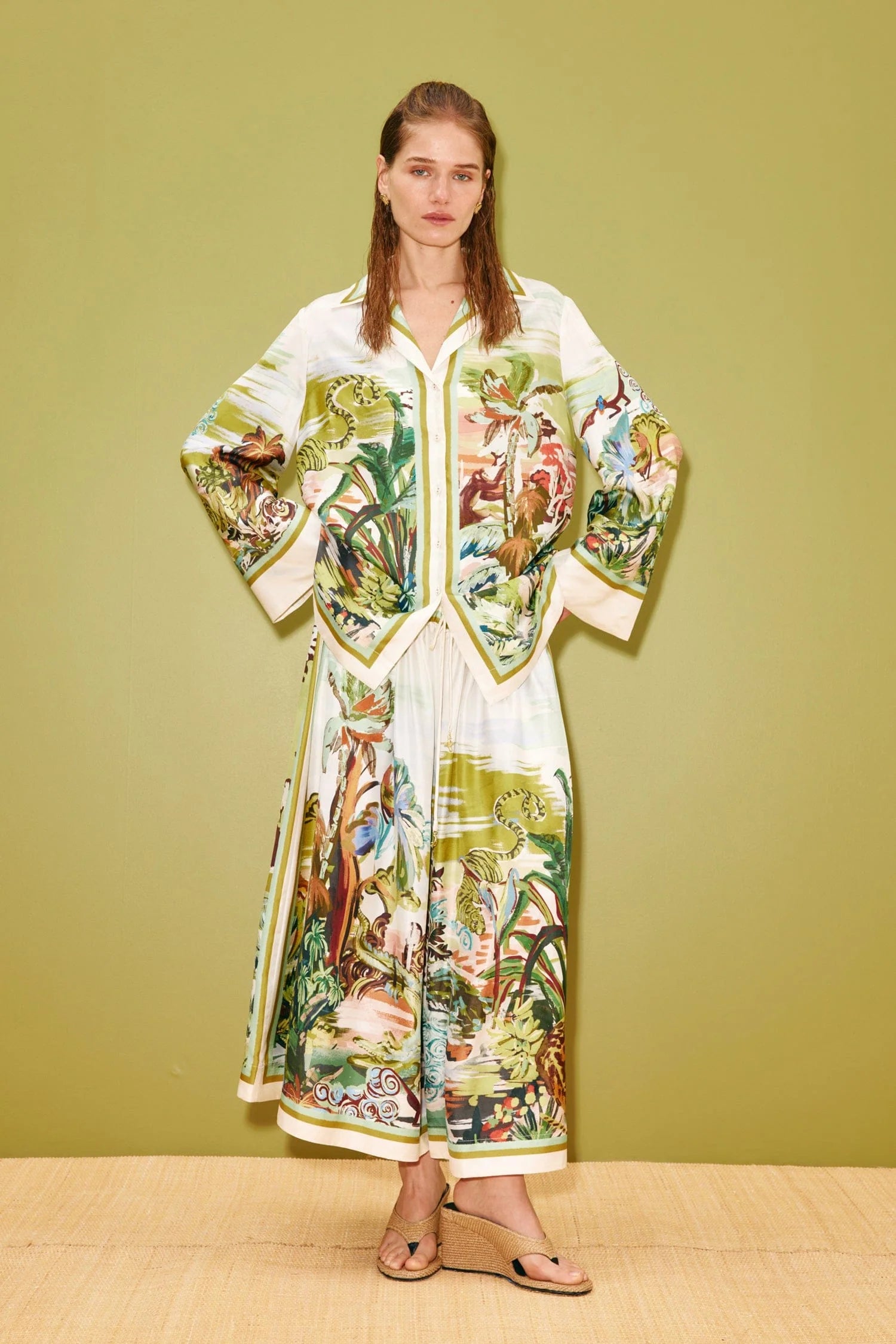 Alemais Jungle Boogie Silk Culotte