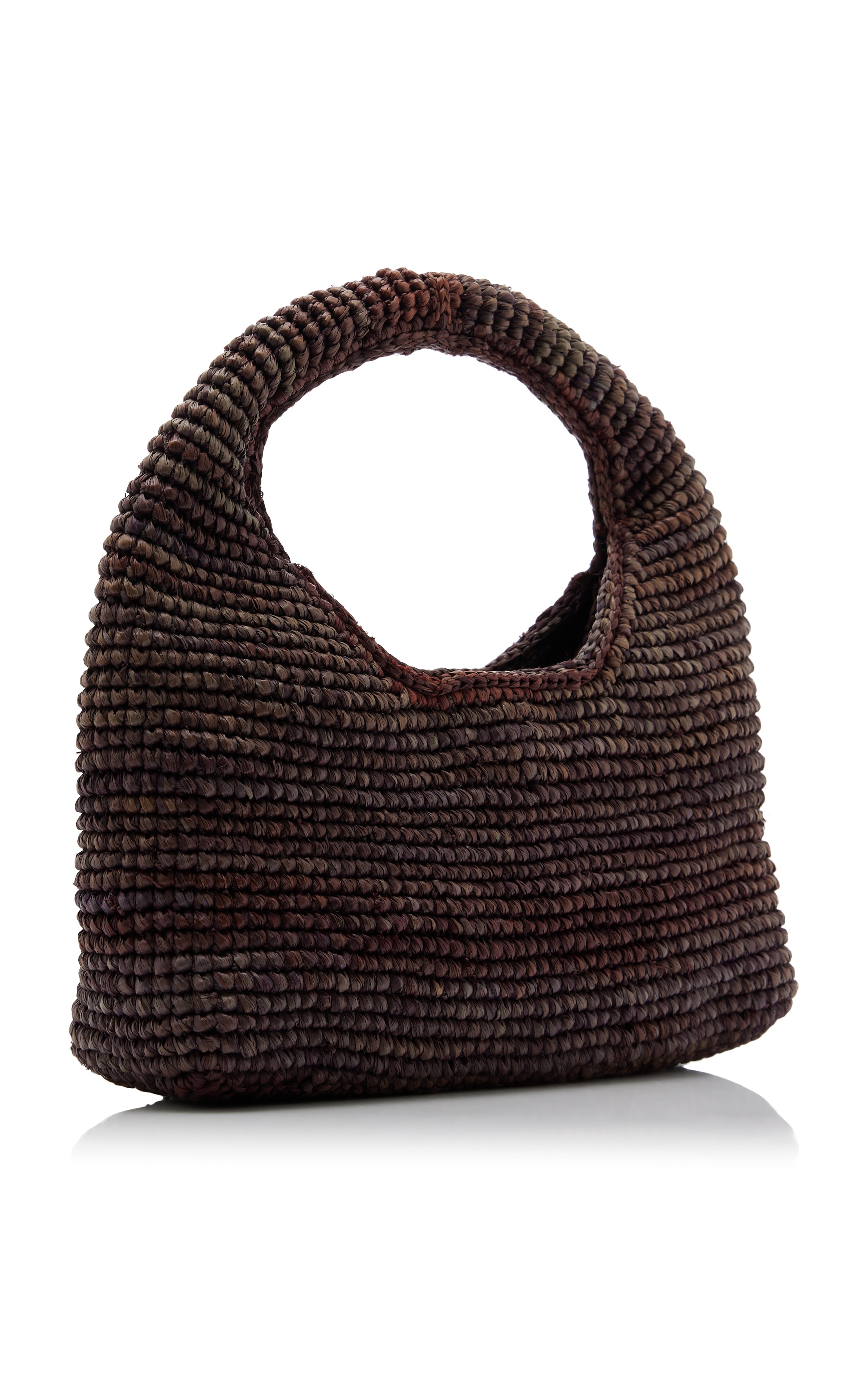 Manebi Halfmoon Raffia Bag